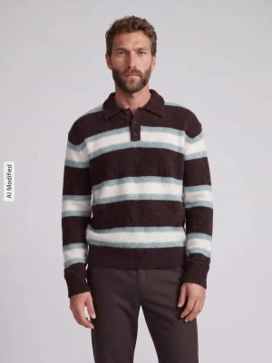 Sweter o kroju regular fit z mieszanki wełny Jake*s Bordowy