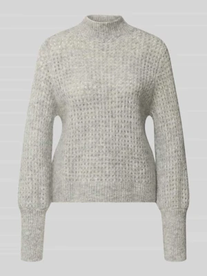 sweter o kroju regular fit z mieszanki wełny z alpaki i dodatkiem wełny LANIUS Jasnoszary