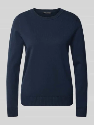 sweter o kroju regular fit z mieszanki wiskozy model 'LT NOVEMBER' Betty Barclay Granatowy
