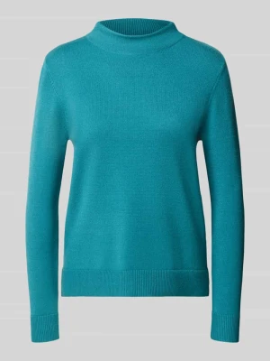 Sweter o kroju regular fit z mieszanki wiskozy model 'NOS AUGUST' Betty Barclay Petrol