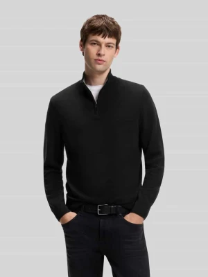 Sweter o kroju regular fit z mieszanki żywej wełny i kaszmiru model 'H-Hemarlo' Boss Czarny