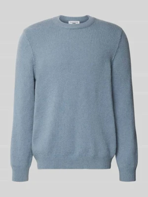 Sweter o kroju regular fit z mieszanki żywej wełny Marc O'Polo Błękitny
