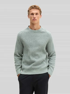 Sweter o kroju regular fit z mieszanki żywej wełny z domieszką bawełny Marc O'Polo Miętowy
