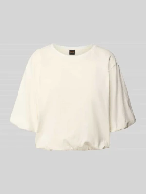 Sweter o kroju regular fit z mieszanki żywej wełny model 'SESSINAK' Hugo Czarny