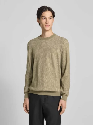 Sweter o kroju regular fit z mieszanki żywej wiskozy model ‘HABITO’ Boss