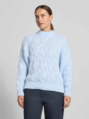 Sweter o kroju regular fit z okrągłym dekoltem model 'MAYBE' Vero Moda Jasnoniebieski