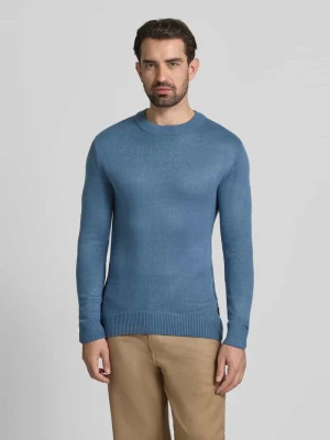 Sweter o kroju regular fit z prążkowanej dzianiny Tom Tailor Denim