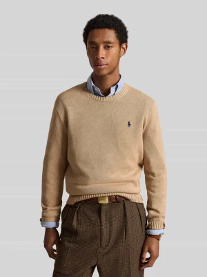 Sweter o kroju relaxed fit z czystej bawełny Polo Ralph Lauren Camel