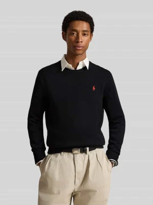 Sweter o kroju relaxed fit z czystej bawełny Polo Ralph Lauren Czarny