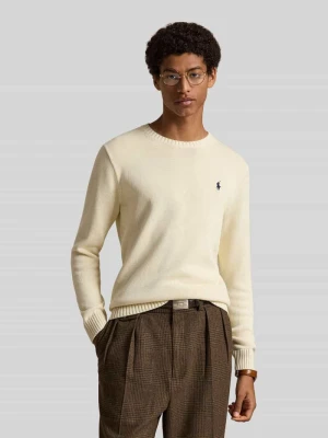 Sweter o kroju relaxed fit z czystej bawełny Polo Ralph Lauren Złamany biały