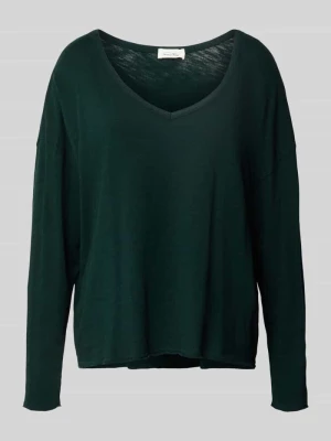 Sweter o kroju relaxed fit z dekoltem w serek model ‘Sonoma’ American vintage