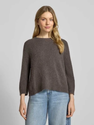 Sweter o kroju relaxed fit z dodatkiem wełny z alpaki o wyglądzie dzianiny Oui
