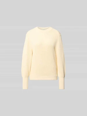 Sweter o kroju relaxed fit z dodatkiem wiskozy Victoria Beckham Écru