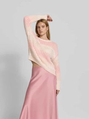 Sweter o kroju relaxed fit z domieszką wełny z alpaki Juvia Mocnoróżowy