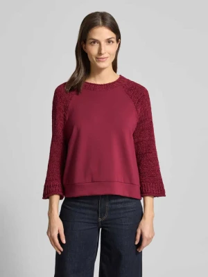 Sweter o kroju relaxed fit z dzianinowym obszyciem Marc Cain