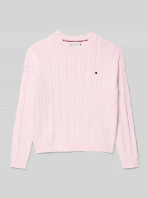 Sweter o kroju relaxed fit z dzianiny z czystej bawełny Tommy Hilfiger Teens