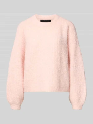 Sweter o kroju relaxed fit z dzianiny z dodatkiem wełny model ‘CARMEN’ Vero Moda