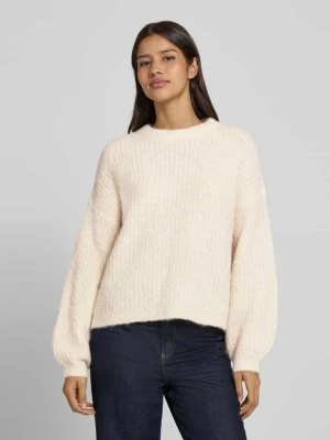 Sweter o kroju relaxed fit z dzianiny z dodatkiem wełny model ‘CARMEN’ Vero Moda