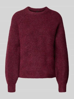 Sweter o kroju relaxed fit z dzianiny z dodatkiem wełny model ‘GILA’ Only