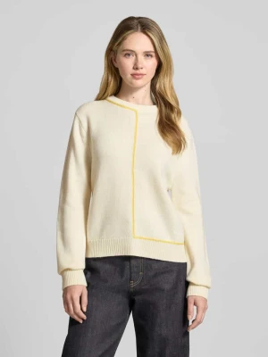 Sweter o kroju relaxed fit z dzianiny z dodatkiem wełny model ‘JANIQUE’ GUIDO MARIA KRETSCHMER WOMAN