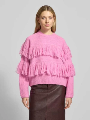 Sweter o kroju relaxed fit z dzianiny z dodatkiem wełny model ‘JOHNS’ Essentiel Antwerp