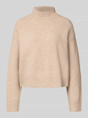 Sweter o kroju relaxed fit z dzianiny z dodatkiem wełny model ‘Paulina’ NEO NOIR