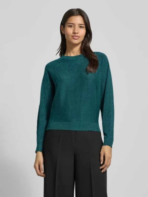 Sweter o kroju relaxed fit z dzianiny z mieszanki wiskozy model ‘HAPPYGLITTER’ Vero Moda