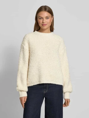 Sweter o kroju relaxed fit z efektem bouclé model ‘Telena’ someday