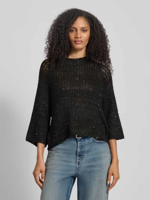 Sweter o kroju relaxed fit z efektem dzianiny model ‘Oliva’ b.Young