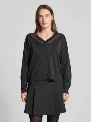 Sweter o kroju relaxed fit z imitacji dzianiny z mieszanki wiskozy LIU JO SPORT