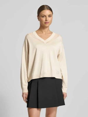 Sweter o kroju relaxed fit z imitacji dzianiny z mieszanki wiskozy LIU JO SPORT