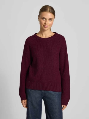 Sweter o kroju relaxed fit z imitacji dzianiny z obniżonymi ramionami MORE & MORE
