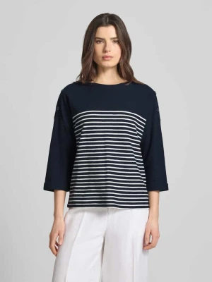 Sweter o kroju relaxed fit z Mieszanka bawełny ekologicznej Tom Tailor Granatowy