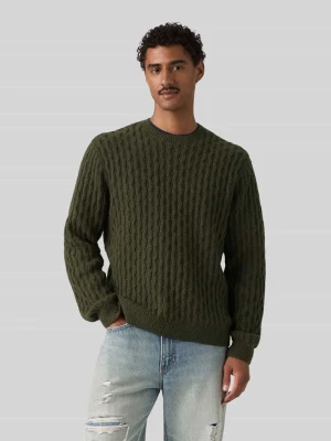 Sweter o kroju relaxed fit z mieszanki bawełny z dodatkiem wełny Levi's Khaki