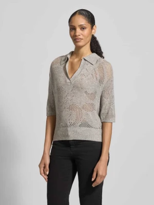 Sweter o kroju relaxed fit z mieszanki wełny Escorial z domieszką kaszmiru HERZENS