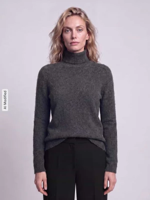 Sweter o kroju relaxed fit z mieszanki wełny i kaszmiru model 'CARIOCA' MM By Max Mara Antracytowy
