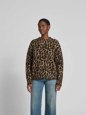 Sweter o kroju relaxed fit z mieszanki wełny i wełny z alpaki Anine Bing Średniobrązowy