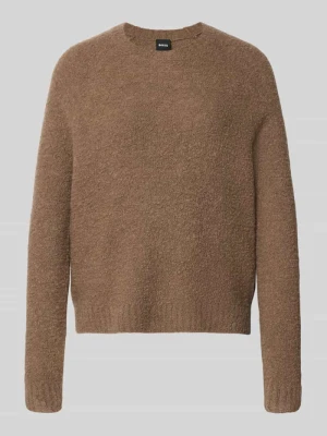 Sweter o kroju relaxed fit z mieszanki wełny model 'Febisana' Boss