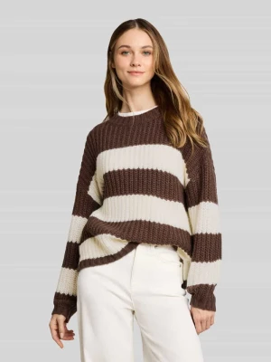 Sweter o kroju relaxed fit z mieszanki wełny Tom Tailor Beżowy