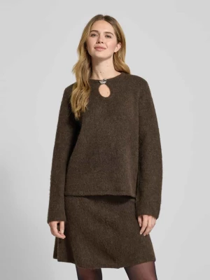 Sweter o kroju relaxed fit z mieszanki wełny z dodatkiem wełny z alpaki model ‘LULU’ Selected Femme