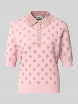 Sweter o kroju relaxed fit z mieszanki wiskozy model 'KRAB' Essentiel Antwerp Różowawy melanż
