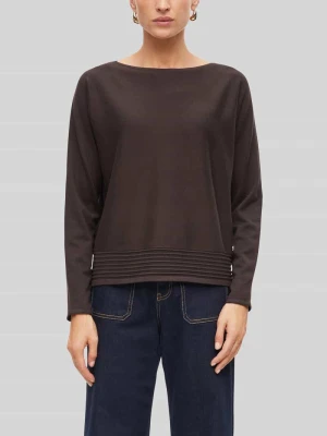 Sweter o kroju relaxed fit z mieszanki wiskozy s.Oliver Ciemnobrązowy