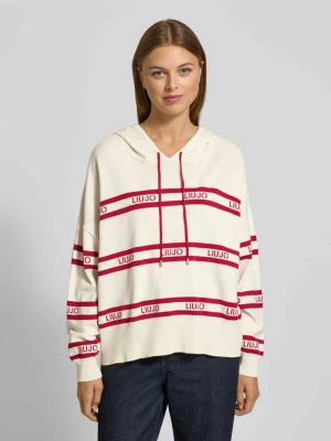 Sweter o kroju relaxed fit z mieszanki wiskozy z wyhaftowanym logo LIU JO SPORT