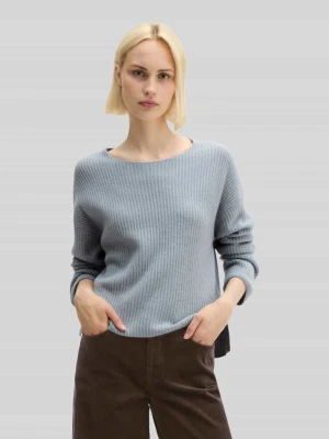 Sweter o kroju relaxed fit z mieszanki żywej wełny Marc O'Polo Jasnoniebieski