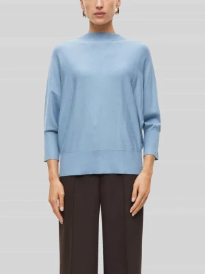 Sweter o kroju oversized z rękawami nietoperzowymi s.Oliver Błękitny