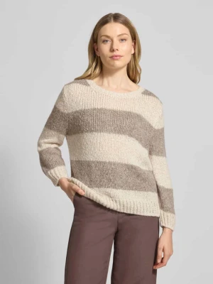 Sweter o kroju relaxed z efektem dzianiny z dodatkiem wełny i moheru Oui