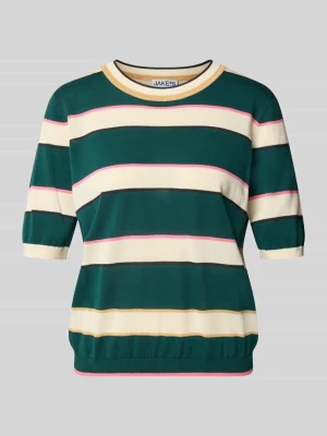 Sweter o kroju slim fit z czystej bawełny Jake*s Butelkowy zielony