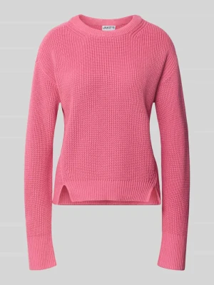Sweter o kroju slim fit z czystej bawełny Jake*s Mocnoróżowy