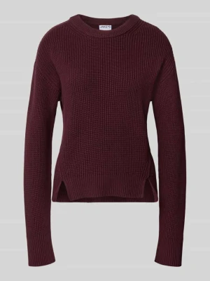 Sweter o kroju slim fit z czystej bawełny Jake*s Śliwkowy
