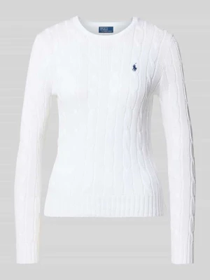 Sweter o kroju slim fit z czystej bawełny Polo Ralph Lauren Biały